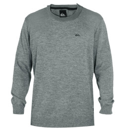 Suéter de Tricot Quiksilver Embroidery Masculino Cinza - Algodão Premium e Logo Bordado