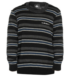 Suéter de Tricot Quiksilver When We Masculino Listras - Algodão Premium e Logo Bordado