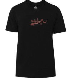 Camiseta Quiksilver Impaired Logo DNA Preto