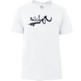 Camiseta Quiksilver Impaired Logo DNA Branco