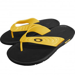 Chinelo Oakley Crowd Black Yellow