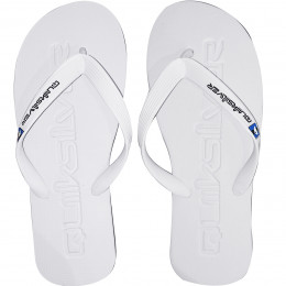 Chinelo Quiksilver Molokai Debossed Branco e Azul