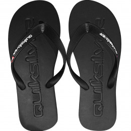 Chinelo Quiksilver Molokai Debossed Preto e Vermelho