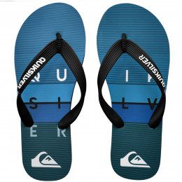 Chinelo Quiksilver Molokai WordBlock Azul e Preto