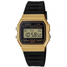 Relógio Casio Digital F-91WM-9ADF-SC Dourado e Preto