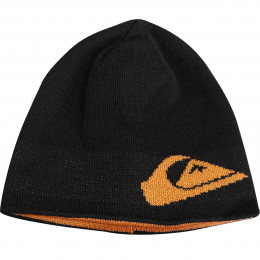 Gorro Quiksilver Dupla Face Double Omni Preto e Mostarda