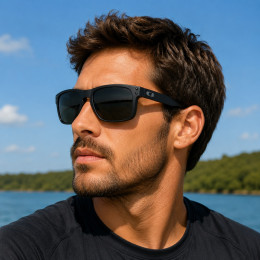 Óculos Oakley Holbrook Matte Black 10% Grey /Lente Dark Grey