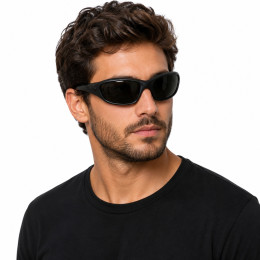 Óculos Oakley Straight Jacket Matte Black | Lente Grey – Design Icônico e Performance Clássica