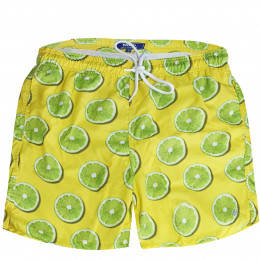 Shorts Água Mash Casual Tropical Limão