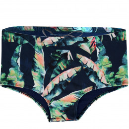 Sunga Slip Mash Estampada Palmeira Marinho