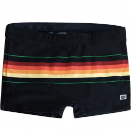 Sunga Boxer Mash Hang Loose Listra Preta e Laranja
