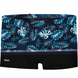 Sunga Boxer Mash Estampada Azul Turquesa e Preto