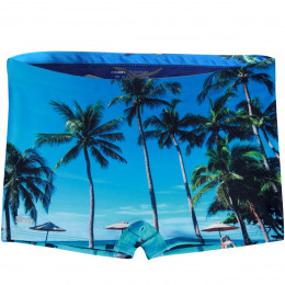 Sunga Boxer Mash Estampada Praia Azul