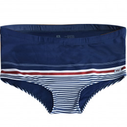Sunga Slip Mash Hang Loose Listrada Azul e Vermelha