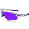 Óculos Oakley Radarlock Edge Vented Polished White/Lentes Violet Iridium e Clear VR28 - 1