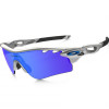 Óculos Oakley Radarlock Edge Vented Silver/Lentes Ice Iridium e Clear VR28 - 1