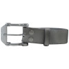 Cinto Oakley Couro Liso Cinza Leather Belt - 3