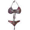 Biquíni La Bamba Tropical Chic Cinza e Rosa - 1