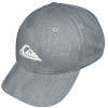 Boné Quiksilver Decades Heather Cinza Mescla Logo Branco - 1