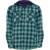 Camisa Rip Curl Flanelada Xadrez com Capuz Grunter Hood Shirt Navy - 1