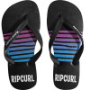Chinelo Rip Curl Side Panel Preto com Degradê Rosa e Azul - 1