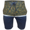 Rx Bermuda Água Alma de Praia Boardshort Azul com Amarelo - 1