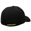 Boné Oakley Tincan 6 Panel Stretch Preto com Logo Amarelo - 2