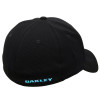 Boné Oakley Tincan 6 Panel Stretch Preto com Logo Azul - 2
