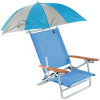 Guarda-Sol Para Cadeira Alma de Praia Clap Azul com Cinza - 1