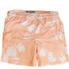 Shorts Água Mash Casual Folhagem Laranja e Branco - 1